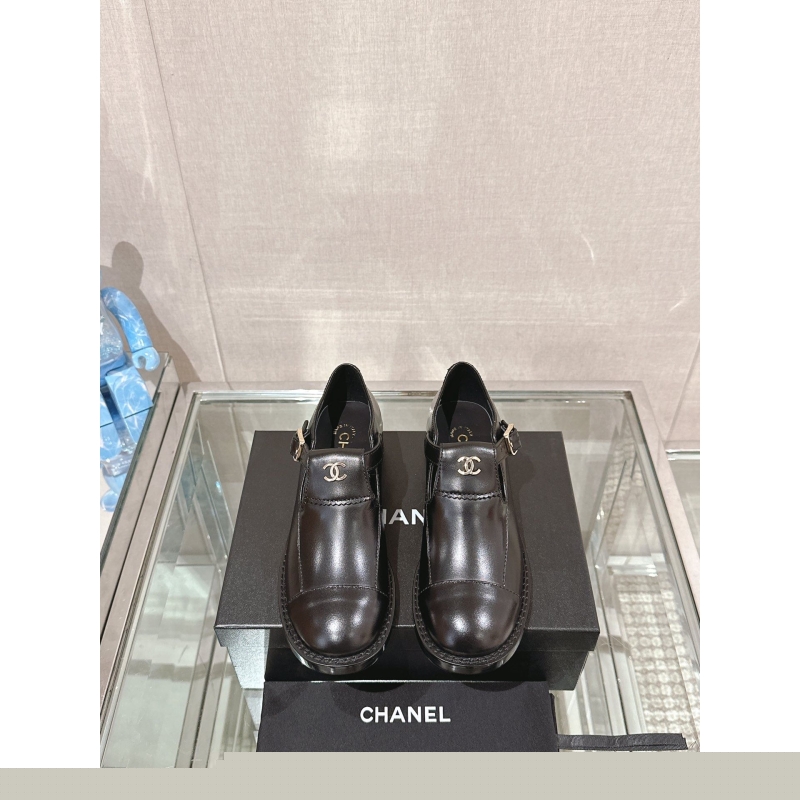 Ch*el leather shoes